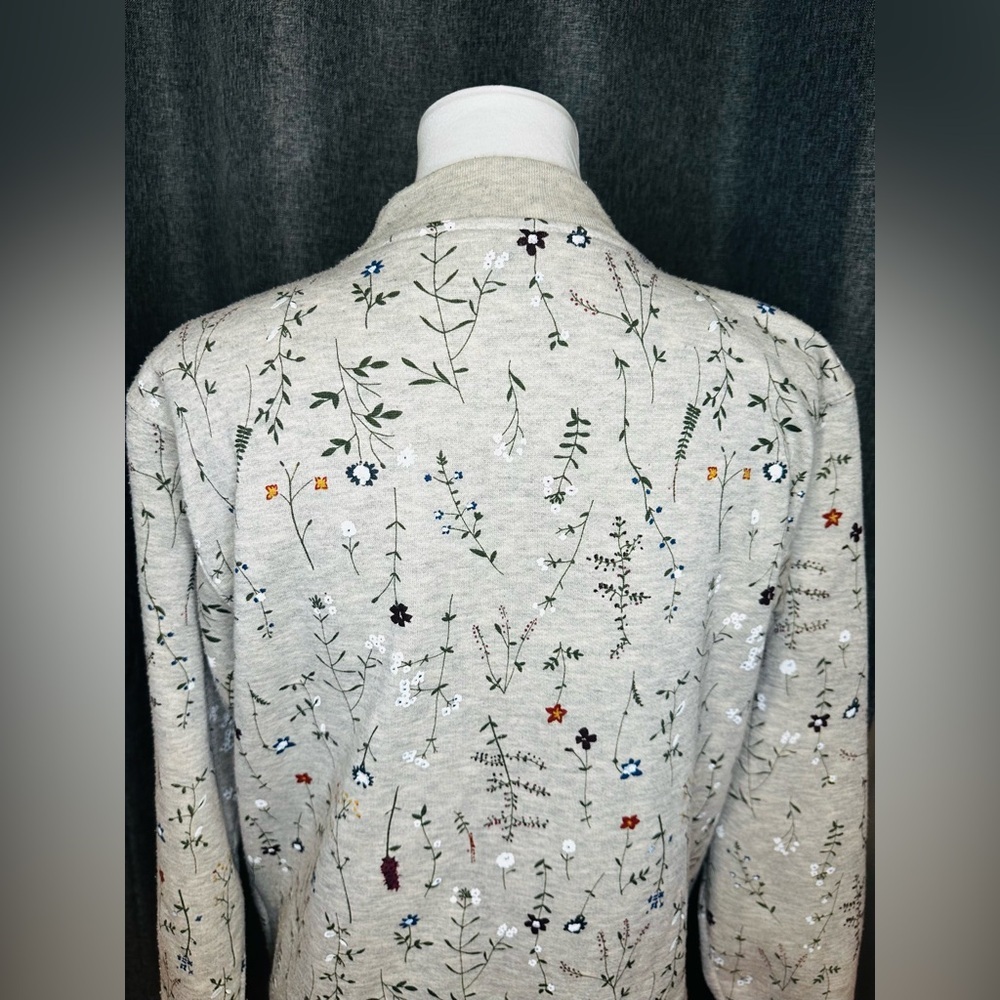 Blair Floral Embroidered Snap Front Sweatshirt Jacket – Size S - Picture 7 of 13
